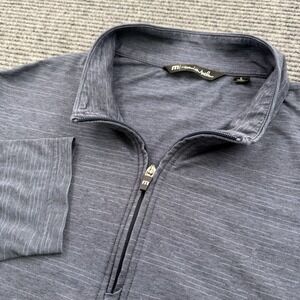 Travis Mathew 1/4 Zip Pullover Sweater Men's Large Blue Stretch Golf Performance